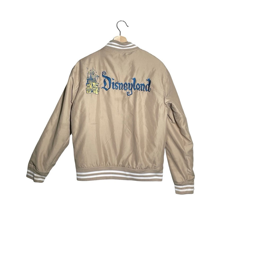 Disney Vault Collection Disneyland 70th Anniversary Bomber Jacket Tan Mens Small